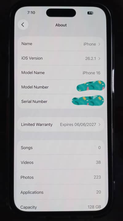 Apple iPhone 16 128GB 100%