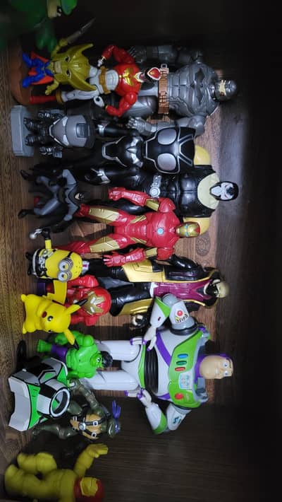 Different DC, Marvel, Nerf, Light sabers and anime figures