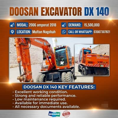 Doosan DX140 Excavator for Sale/Heavy Machinery for Sale/Excavator