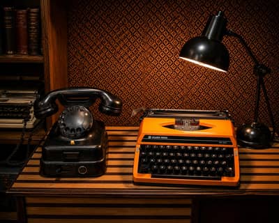 Vintage Rotary dial Telephone with Front Exchange Control Selector