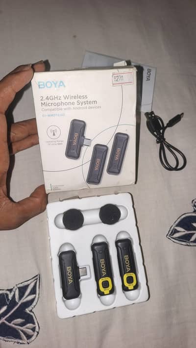 BOYA 2.4G 10 of 10Hz Wireless Microphone for Android Type-C | Dual Mic