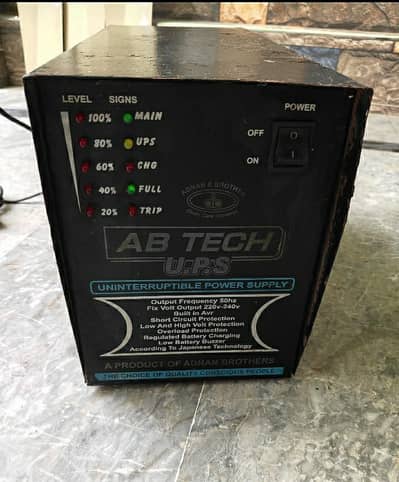 AB TECH 700W UPS – Excellent Working Condition.