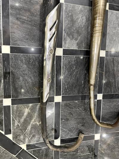 Honda 125 Black and Chrome Silencer For Sale