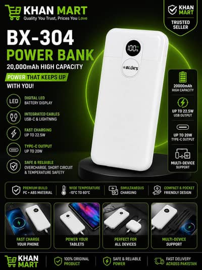 20000mah Power Bank Lithium Battery 20w fast option