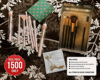 Makeup Brush Bundle + Free Chain | New | Rs. 1500