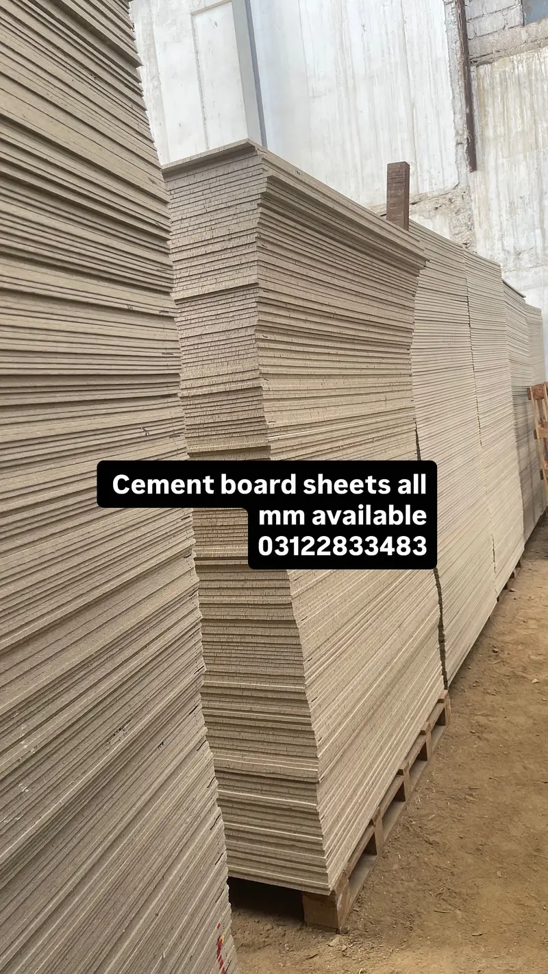 Cement board sheets all mm available