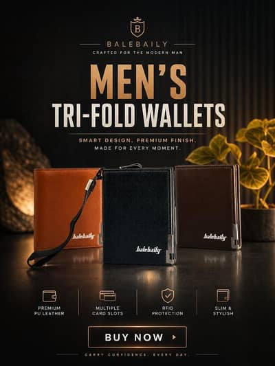 men's TRI fold wallet
