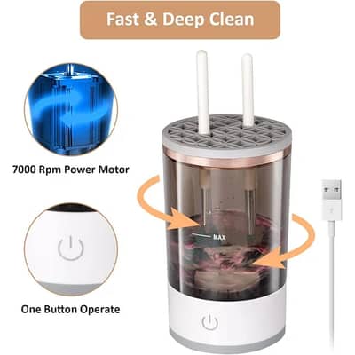 Portable Electric Makeup Brush Cleaner Machine USB Make up Brush Clea