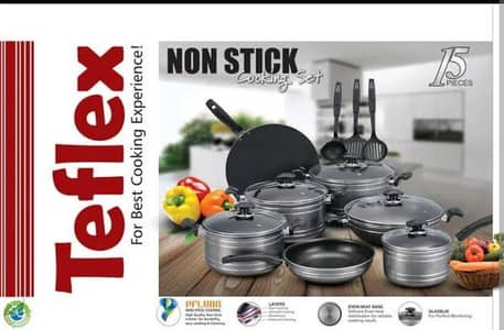 Teflex Non-Stick cooking set (Golden)