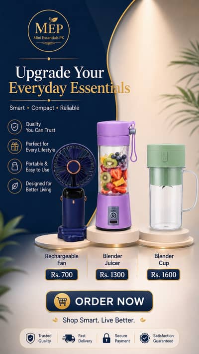 Portable Mini Blender Cup with Handle – Rechargeable