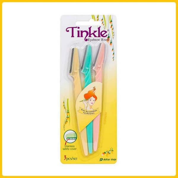 Tinkle Premium Stainless Steel Eyebrow & Face Razor by Dorco – Pain-Free Facial Hair Removal Tool, Original & Authentic