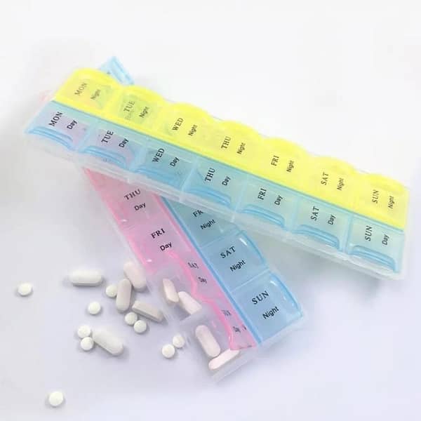 DailyDose Duo – 14-Day Medicine Organizer with AM & PM Compartments