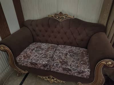 9 seater sofa set brown and jute color