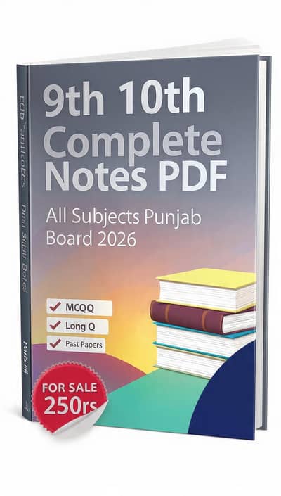 9th 10th Complete Notes PDF - All Subjects Punjab Board 2026