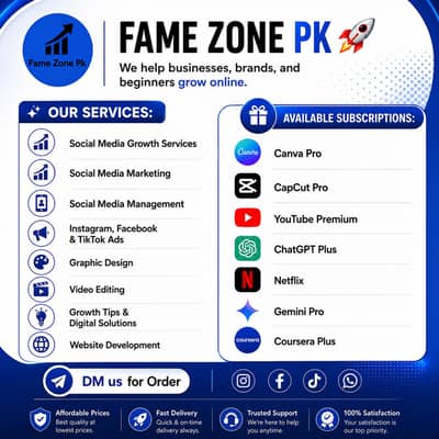 Social Media Marketing Growth Services Graphic Design Available