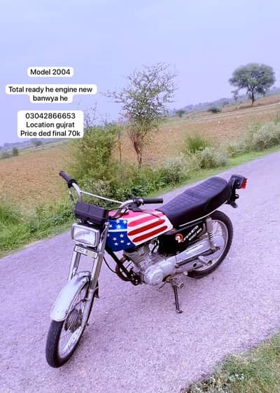Cg Honda 2004 full ready he engine bilkul ok he 03042866653