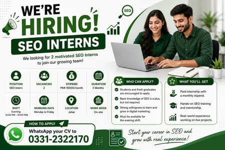 We're Hiring: SEO Interns (2 Positions)