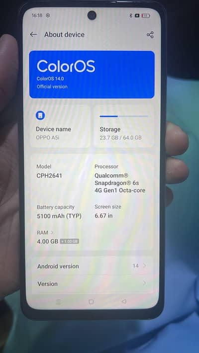 OPPO A5 4.64 only mobile all ok