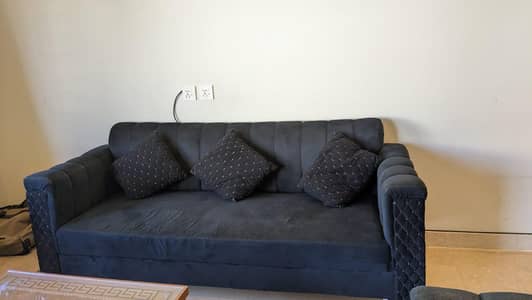 valvet dark blue sofa set