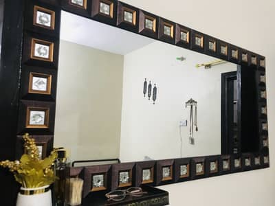 Wood frame mirror