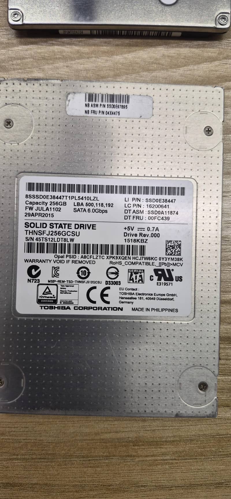 SSD 256gb 5