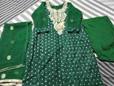 4 fancy 3 piece chiffon embroidery dresses reasonable price