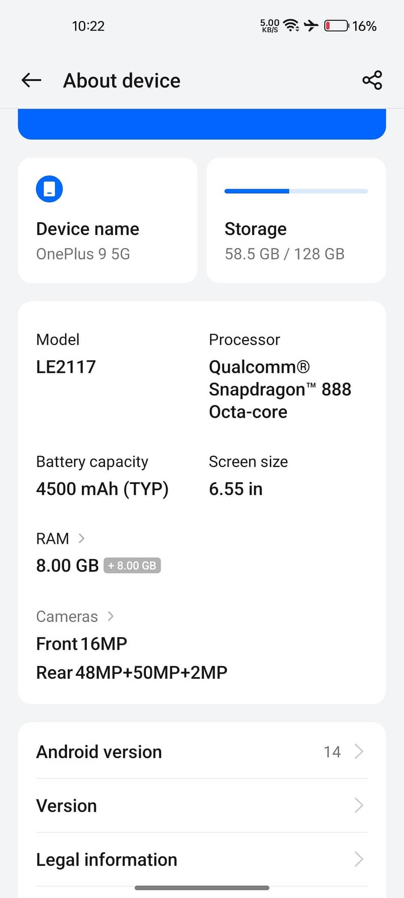 One Plus 9 6