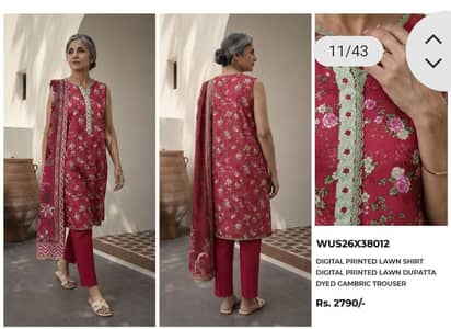 zellbury lawn suit