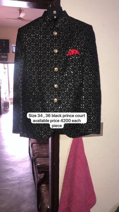 pent coats and prince coarts available