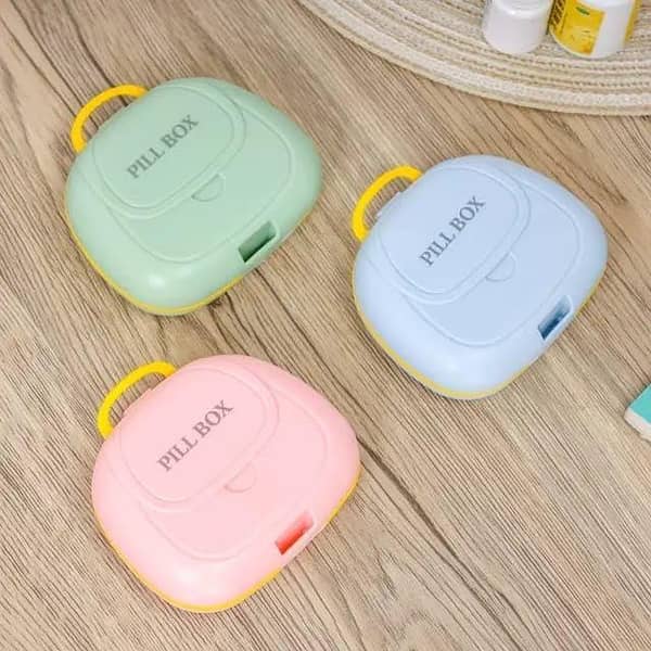 New Style Small Size Pill Box with 7 Partitions | 7 Days Mini Medicine Organizer Box | Portable Travel Friendly Capsule Storage Case & Plastic Tablet Holder