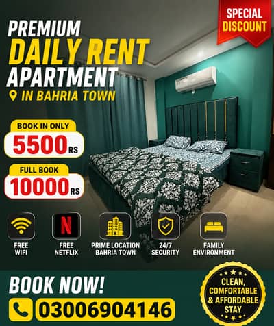 Bahria Town Lahore Apartment on Daily Basis | Best Price