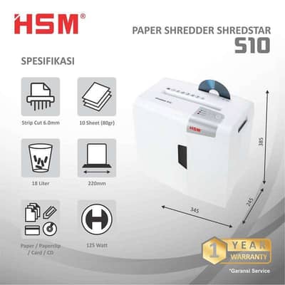 HSM S10 Paper Shredder