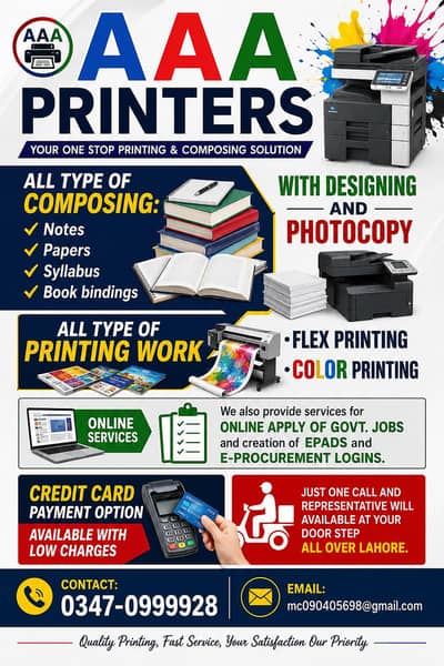 All type of Printing Services at one click