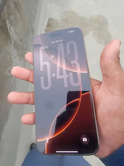 Iphone 16promax J. v 256 Under Warranty Desert Titinum