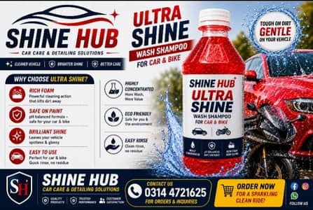 shine Hub Ultra Shine Car & Bike Wash Shampoo