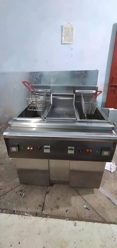 16. liter +16liter dubell fryer with sizler. .