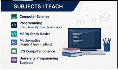 Home Tutor for Computer Science & Programming | Lahore 1