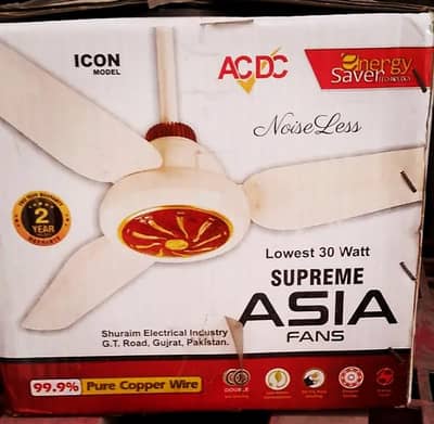 ACDC Supreme Asia Ceiling Fan - Icon Model - 30 Watt - With Remote