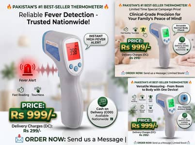 Digital Thermometer Temperature Gun check your room Temp10'c to 40'c