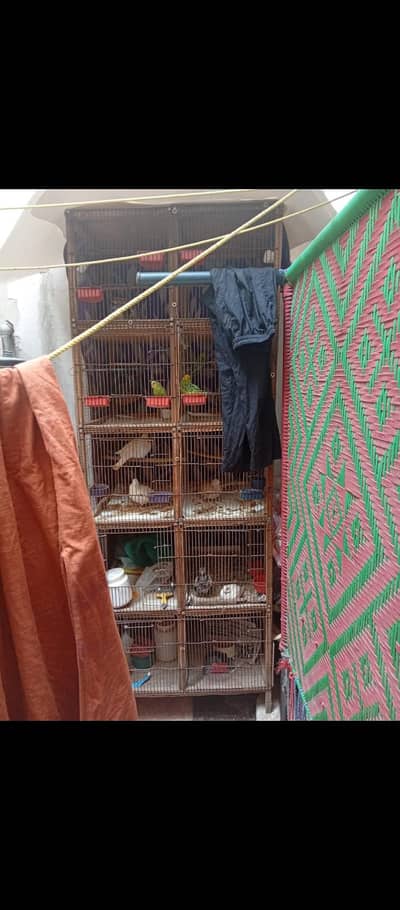 steel wooden mix cage.