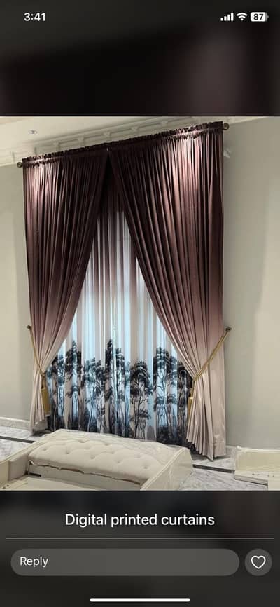 Digital print imported curtains 0325-5844949