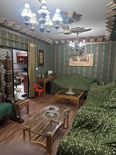 Spacious 3 Bed DD Compound facing Flat For Rent In Block 12, Gulistan-E-Johar 1,400 Sq. Ft. , 2 Terraces