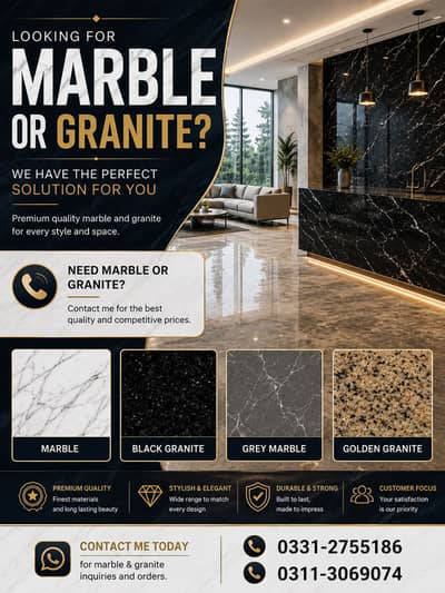 Premium Marble & Granite Supplier | Best Quality | Contact Now