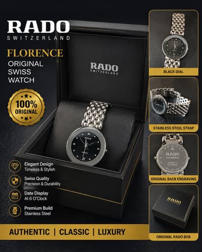 Original RADO Florence Swiss Watch with Original Box | Sapphire Cryst