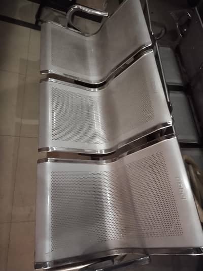 8set Steel 3seater waiting Area chair new condition only 3 month use