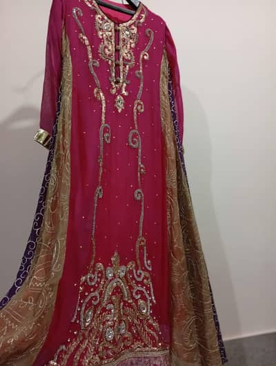 Stunning Designer Magenta Fancy Maxi Dress | Heavy Embroidery |