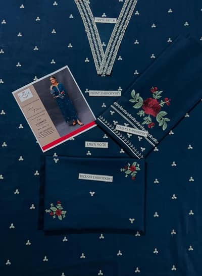 3 piece lawn suit