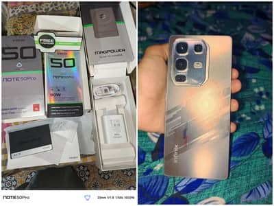 infinix note 50 pro silver collar VIP phone VIP camera