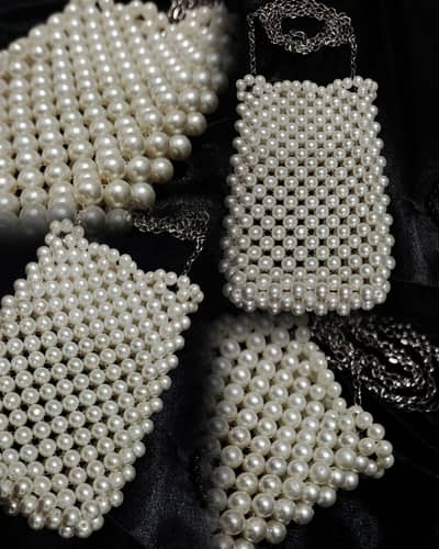handmade pearl bag