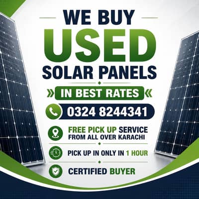 Used Solar Panles ,Inverter , Batteries All Home Items Buyer Karachi